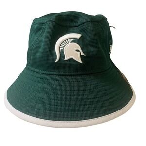 New Era Michigan State Spartans NCAA Game Day Floppy Green White Bucket Hat OSFM